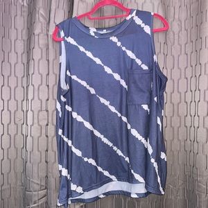 Womens Round Neck Striped Tank Top